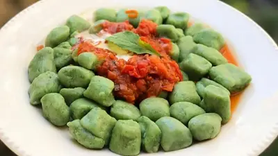 Ñoquis de espinaca, receta de cocina Ñoquis de espinaca, receta de cocina