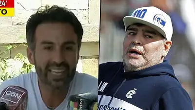 El médico Leopoldo Luque y Diego Maradona El médico Leopoldo Luque y Diego Maradona