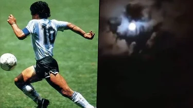 Maradona en el cielo: el video de su silueta que emocionó en las redes