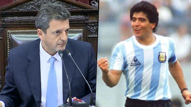 Sergio Massa y el homenaje a Diego Maradona