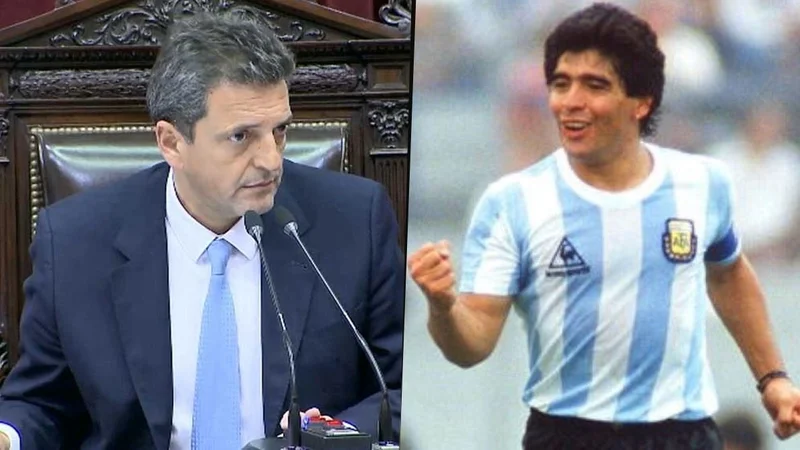 Sergio Massa y el homenaje a Diego Maradona