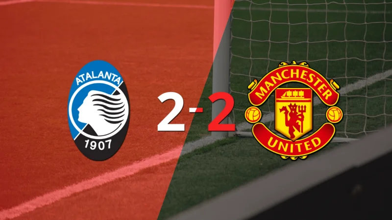 Con doblete de Cristiano Ronaldo, Manchester United empató con Atalanta 2-2