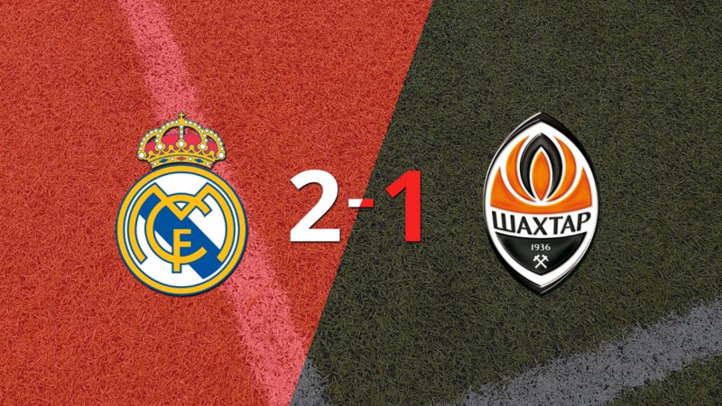 Karim Benzema anota doblete en la victoria por 2 a 1 de Real Madrid sobre Shakhtar Donetsk