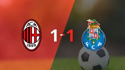 Empate a uno entre Milan y Porto Empate a uno entre Milan y Porto