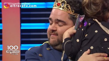 Barassi se emocionó con la sorpresa de su hija en 100 argentinos dicen