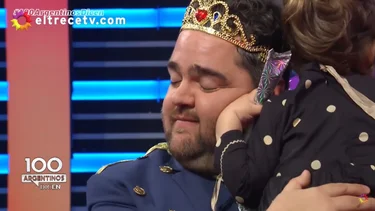 Barassi se emocionó con la sorpresa de su hija en 100 argentinos dicen