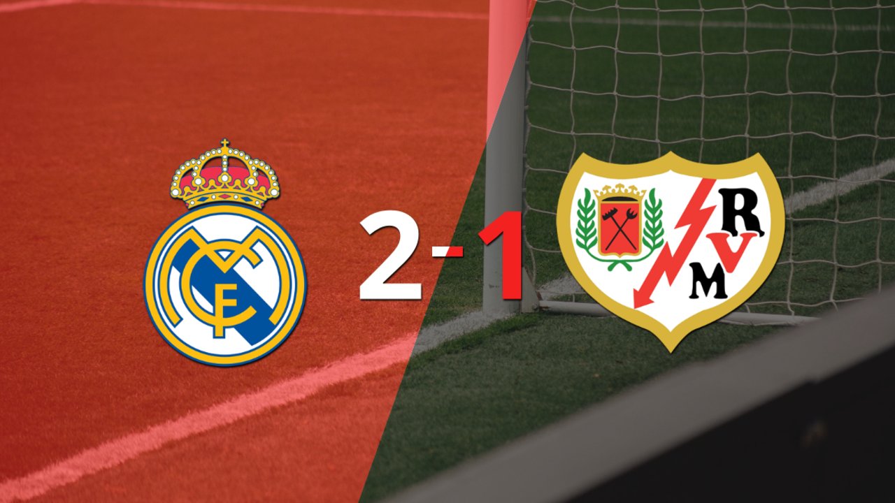 Real Madrid logró una victoria de local por 2 a 1 frente a Rayo Vallecano