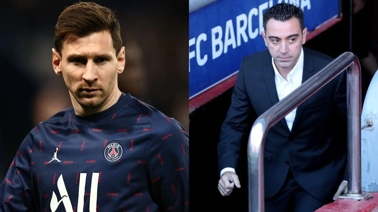Lionel Messi y Xavi Hernández 