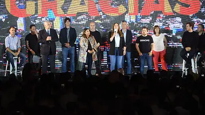 El festejo de Vidal en Costa Salguero El festejo de Vidal en Costa Salguero