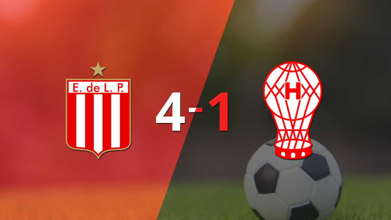 Doblete de Gustavo Del Prete en la goleada de Estudiantes frente a Huracán