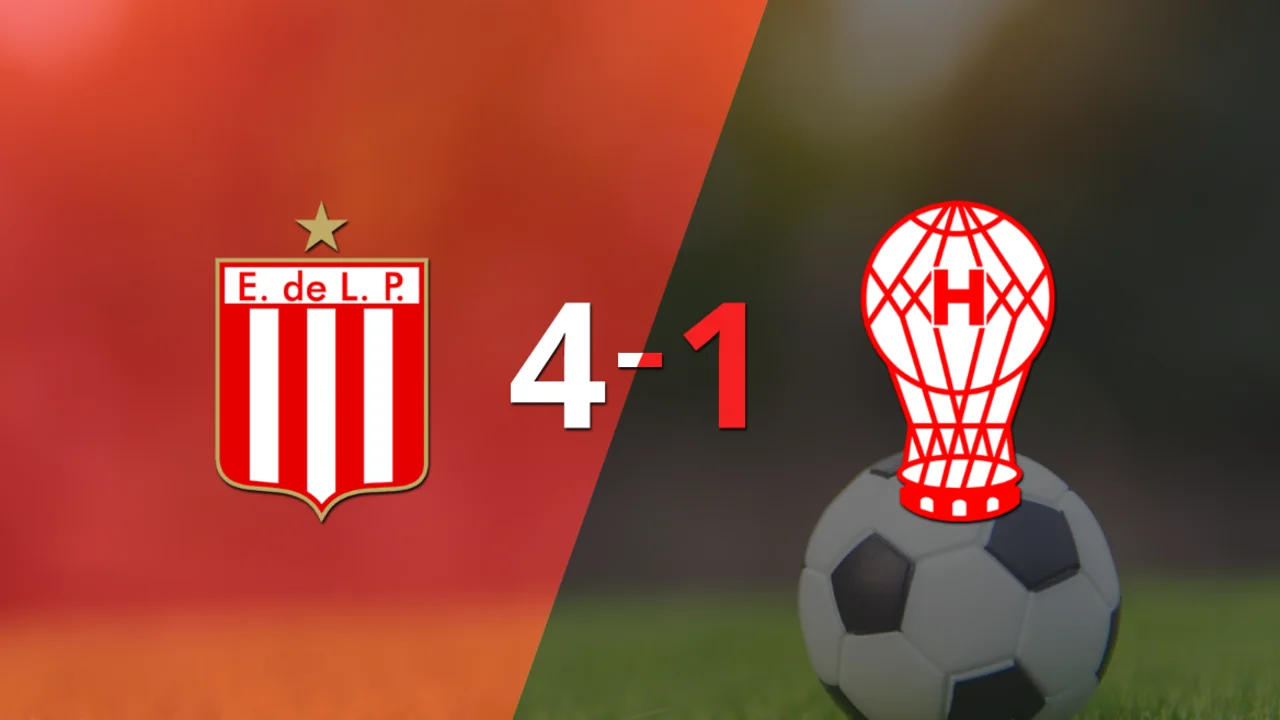 Doblete de Gustavo Del Prete en la goleada de Estudiantes frente a Huracán