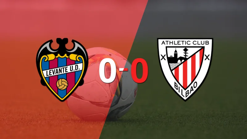 Cero a cero terminó el partido entre Levante y Athletic Bilbao
