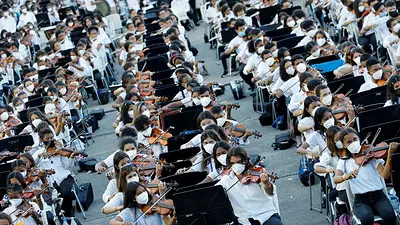 Venezuela dice que consigue récord Guinness a la orquesta más grande del mundo Venezuela dice que consigue récord Guinness a la orquesta más grande del mundo