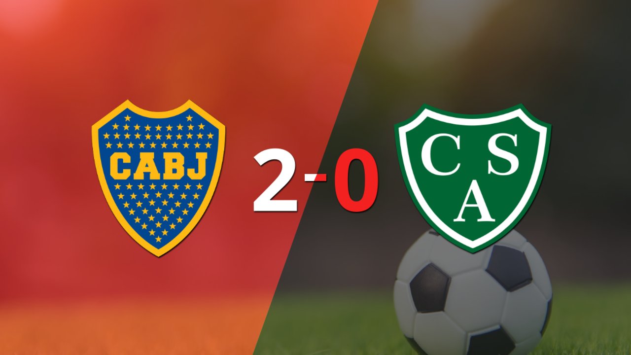 Boca Juniors marcó dos veces en la victoria ante Sarmiento en la Bombonera
