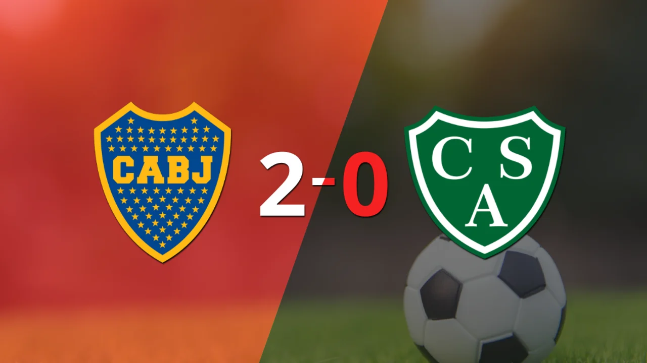 Boca Juniors marcó dos veces en la victoria ante Sarmiento en la Bombonera