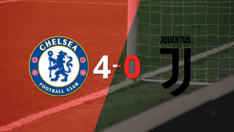 Chelsea sentenció con goleada 4-0 a Juventus