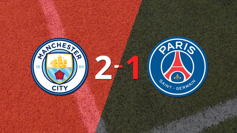 Manchester City logra 3 puntos al vencer de local a PSG 2-1