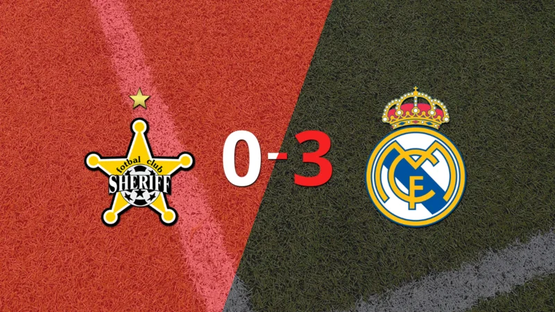 Real Madrid no tuvo piedad y goleó 3 a 0 en su visita a FC Sheriff