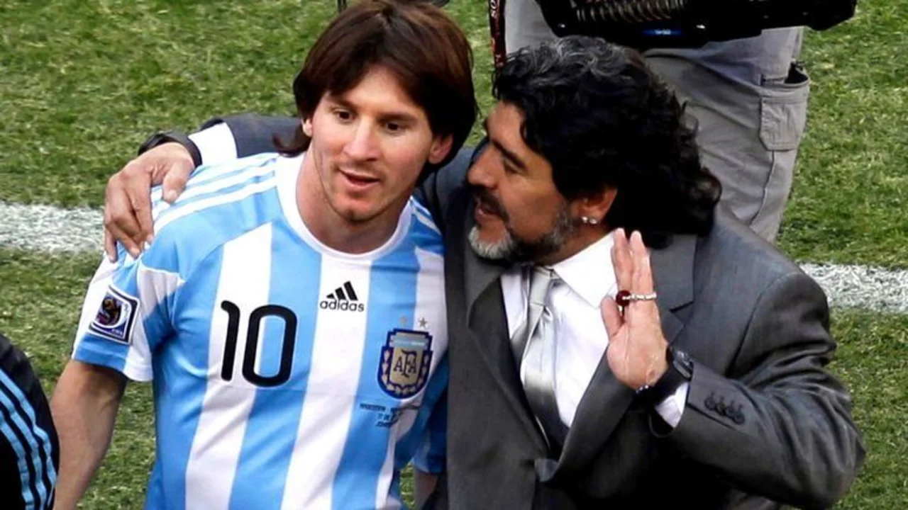Lionel Messi Diego Armando Maradona Selección Argentina
