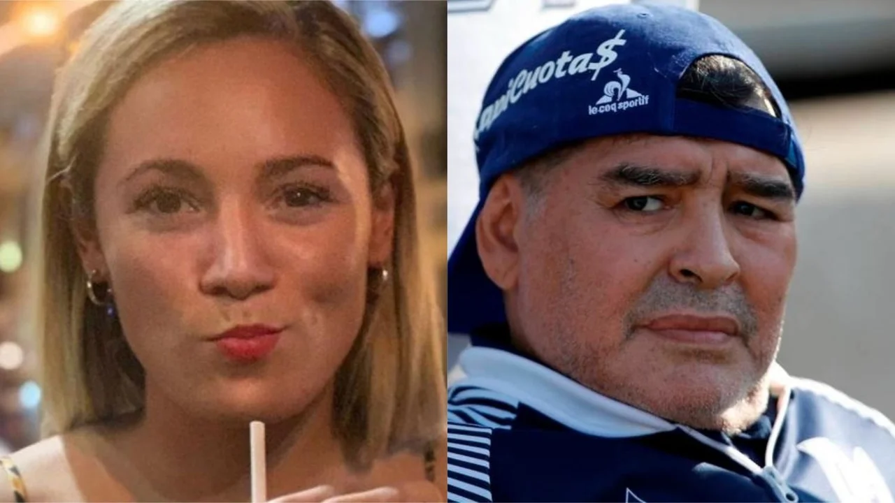 Rocío Oliva y Diego Maradona