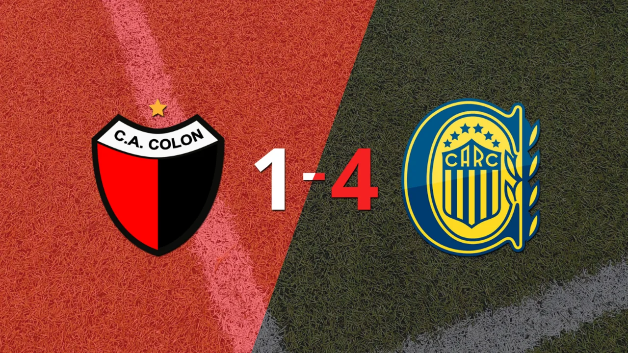 Rosario Central aplastó a Colón con hat-trick de Marco Ruben