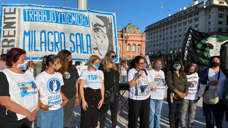Marcharon a Plaza de Mayo por la liberación de Milagro Sala