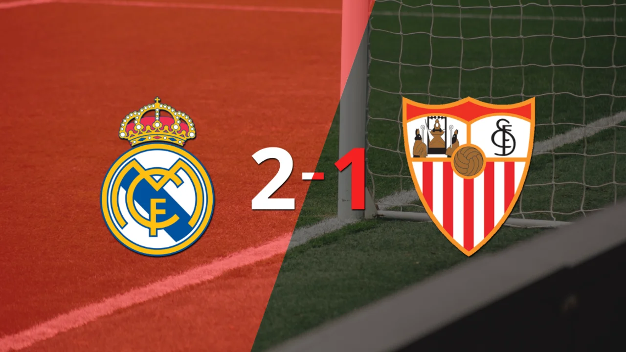 Real Madrid logró una victoria de local por 2 a 1 frente a Sevilla