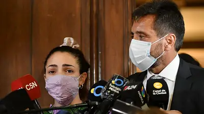 Thelma Fardin tras declarar en el juicio conta Darthés: "Me saqué una mochila" Thelma Fardin tras declarar en el juicio conta Darthés: "Me saqué una mochila"