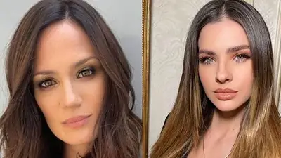 Paula Chaves y "La China" Suarez. Paula Chaves y "La China" Suarez.