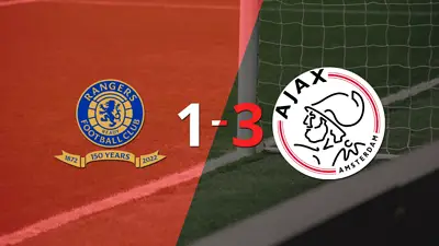 Ajax gana 3 a 1 en su visita a Rangers Ajax gana 3 a 1 en su visita a Rangers