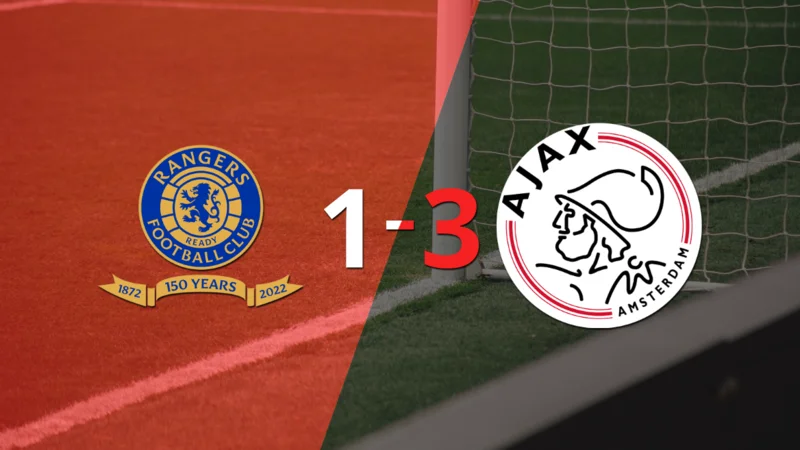 Ajax gana 3 a 1 en su visita a Rangers