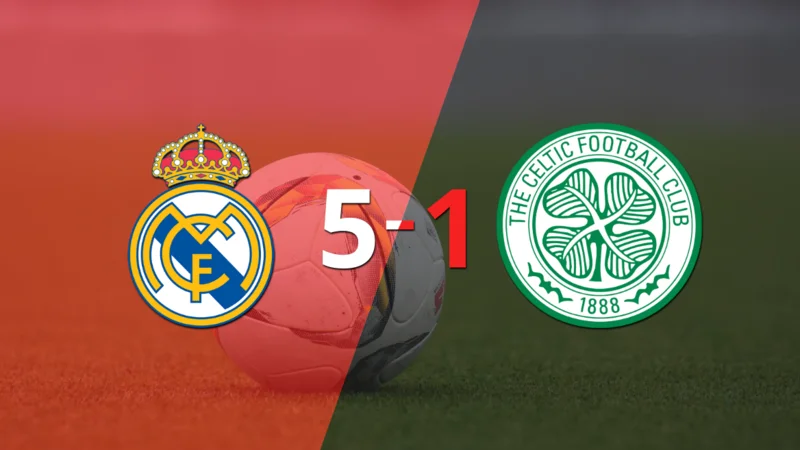 Real Madrid fue imparable y goleó 5 a 1