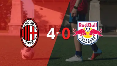 Con doblete de Olivier Giroud, Milan liquidó 4-0 a Red Bull Salzburgo Con doblete de Olivier Giroud, Milan liquidó 4-0 a Red Bull Salzburgo