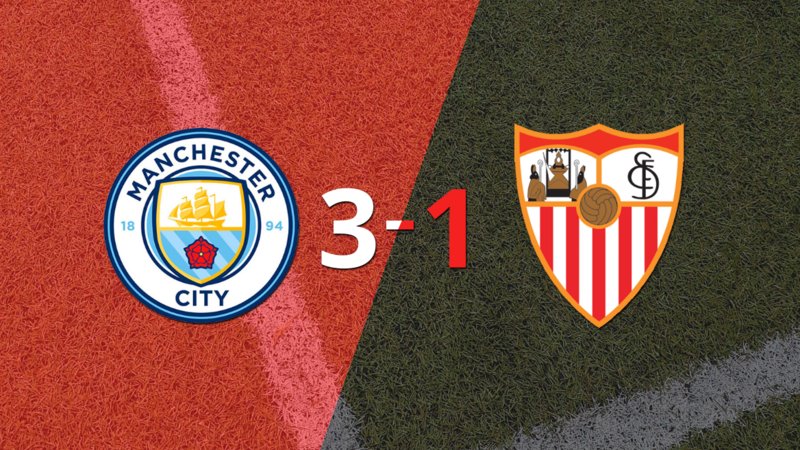 Manchester City superó por 3-1 a Sevilla como local