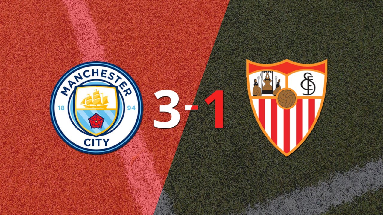 Manchester City superó por 3-1 a Sevilla como local