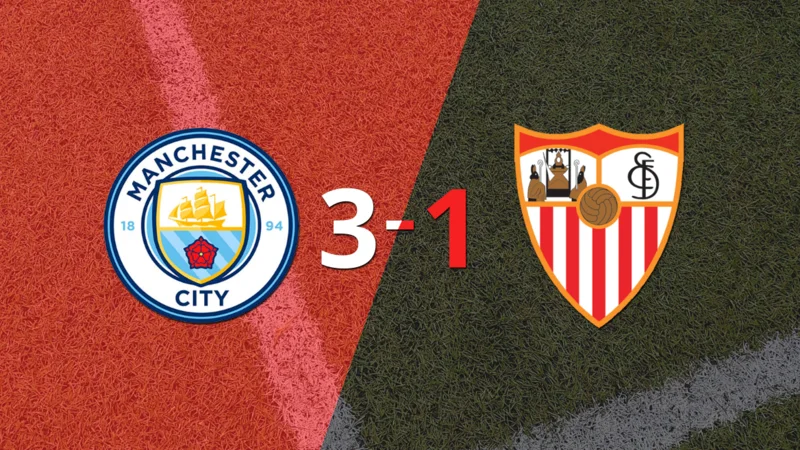 Manchester City superó por 3-1 a Sevilla como local