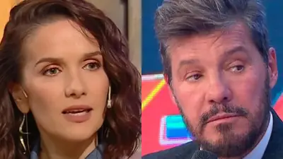 Natalia Oreiro y Marcelo Tinelli. Quién es la máscara y Canta Conmigo Ahora. Telefe y El Trece. Natalia Oreiro y Marcelo Tinelli. Quién es la máscara y Canta Conmigo Ahora. Telefe y El Trece.