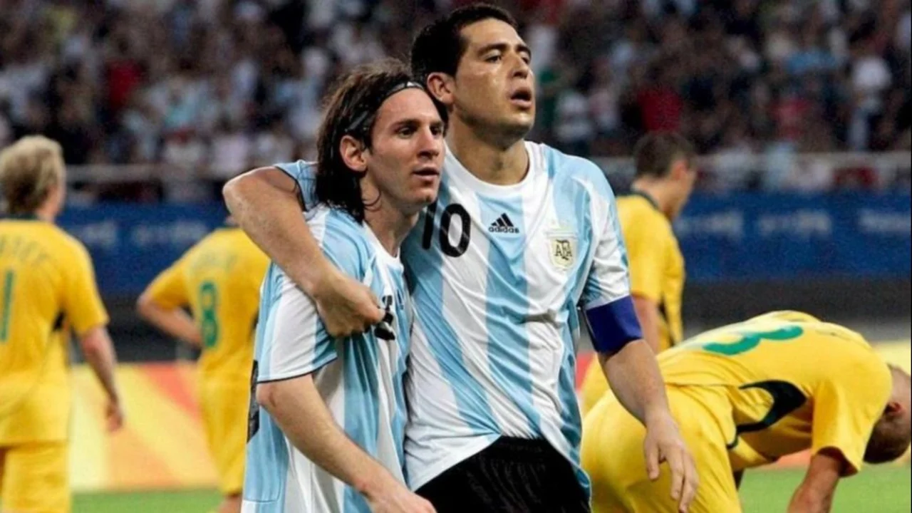 Lionel Messi Juan Román Riquelme Selección Argentina