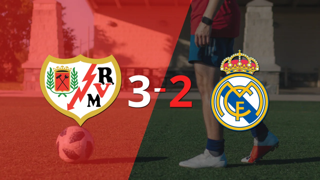 A puro gol, Rayo Vallecano se quedó con la victoria frente a Real Madrid por 3 a 2