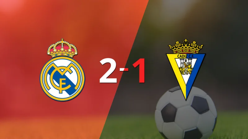 Cádiz cayó 2-1 en su visita a Real Madrid