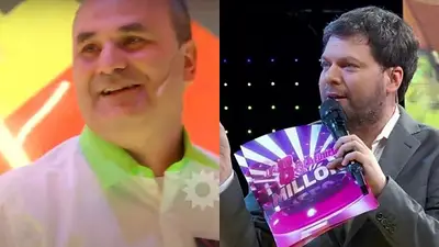 Gabriel, colectivero que ganó dos millones en Los 8 Escalones por El Trece, y Guido Kaczka Gabriel, colectivero que ganó dos millones en Los 8 Escalones por El Trece, y Guido Kaczka