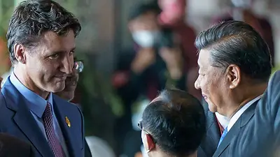 G20: Fuerte cruce del presidente chino con el premier de Canadá G20: Fuerte cruce del presidente chino con el premier de Canadá