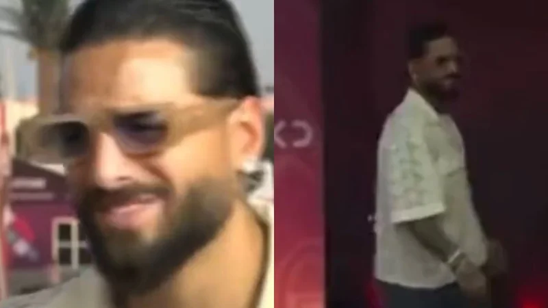 Maluma enojado se fue de una entrevista por una pregunta sobre el Mundial Qatar 2022