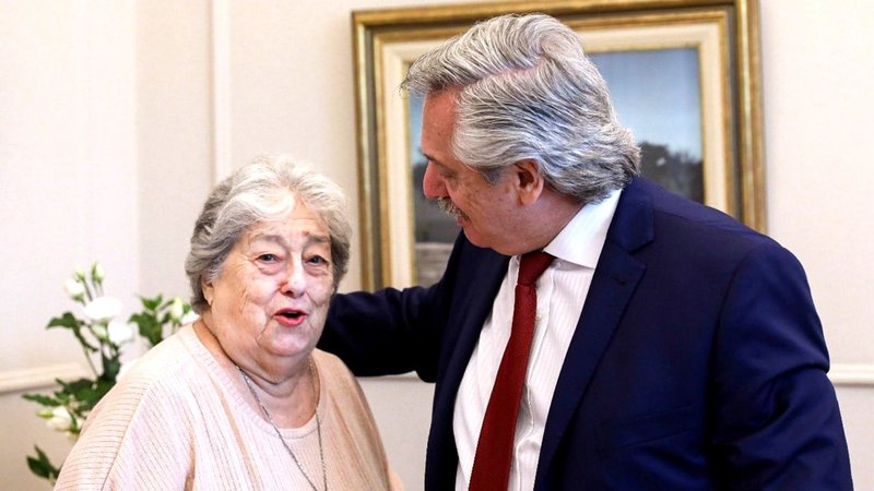 Hebe de Bonafini, junto a Alberto Fernández