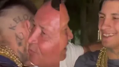 Reencuentro de L-Gante con su papá Reencuentro de L-Gante con su papá