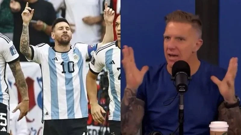 Alejandro Fantino y Lionel Messi