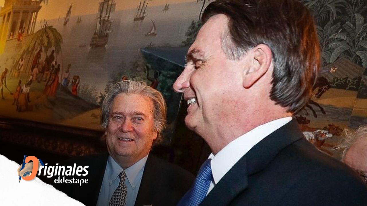 Las barras bravas de Jair Bolsonaro y Steve Bannon