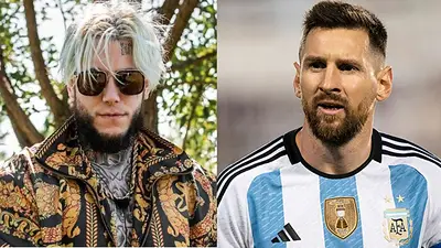 Alex Caniggia y Lionel Messi. Alex Caniggia y Lionel Messi.