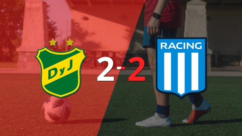 Defensa y Justicia y Racing Club sellaron un empate a dos