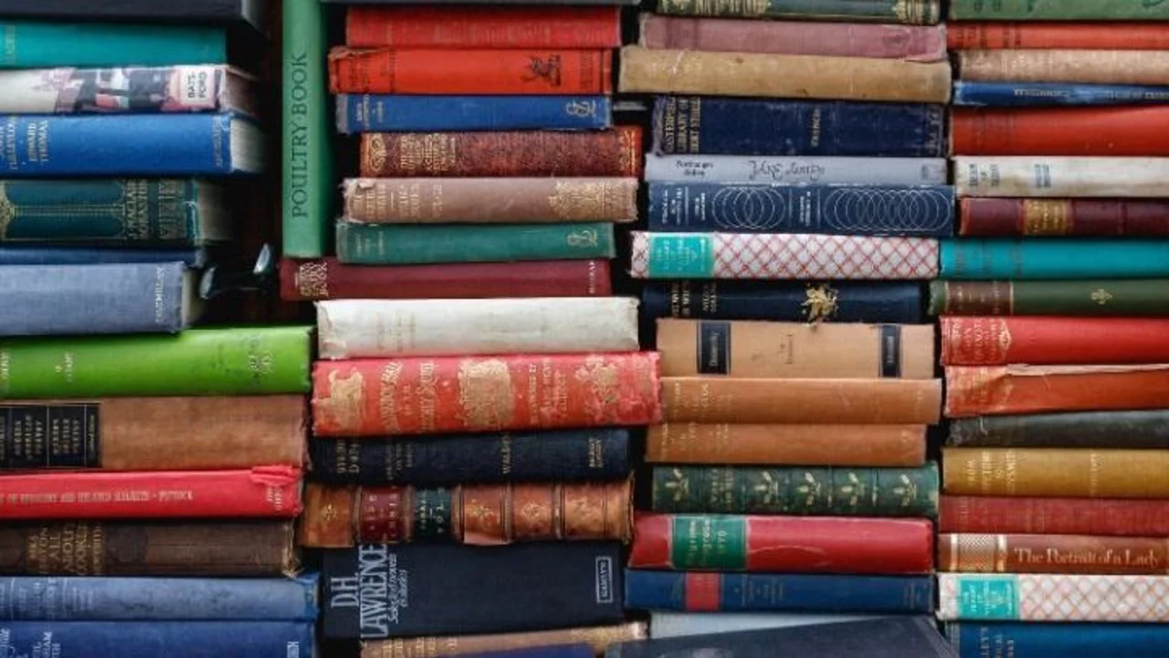 libros, hojas, hojas amarillas,